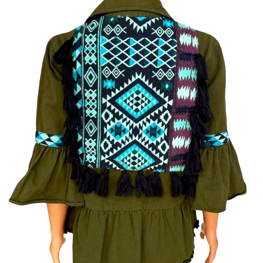 Anthropologie Beautiful Stories Tassel Jacket